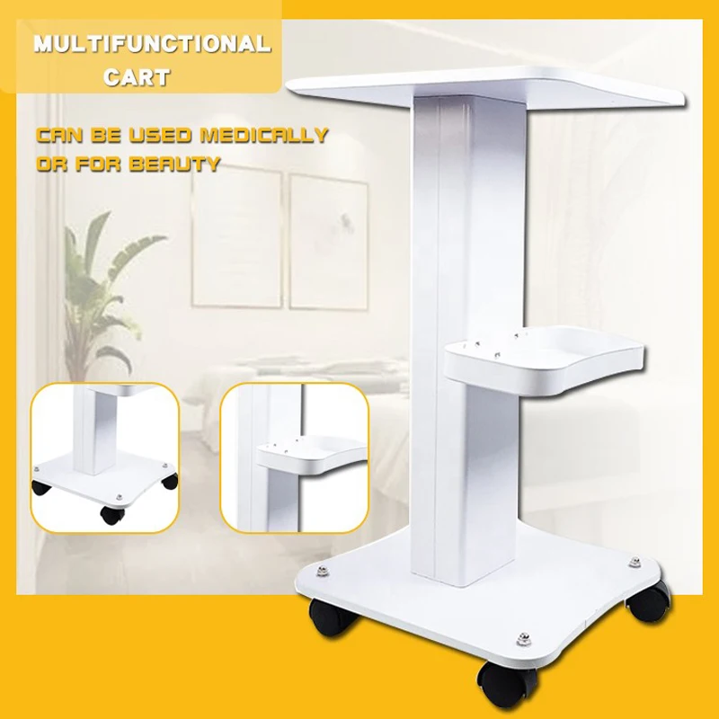 1PCS White Mobile Hairdressing Trolley Hair Salon Cart Beauty Machine Trolley