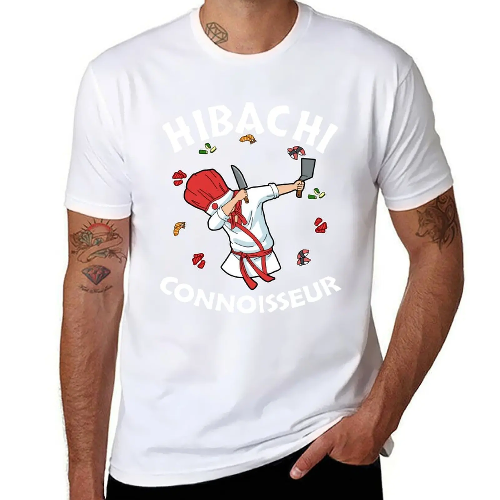 

Hibachi Chef Costume Hibachi Connoisseur Japanese Hibachi T-Shirt anime tshirt man t shirt graphic T-Shirt