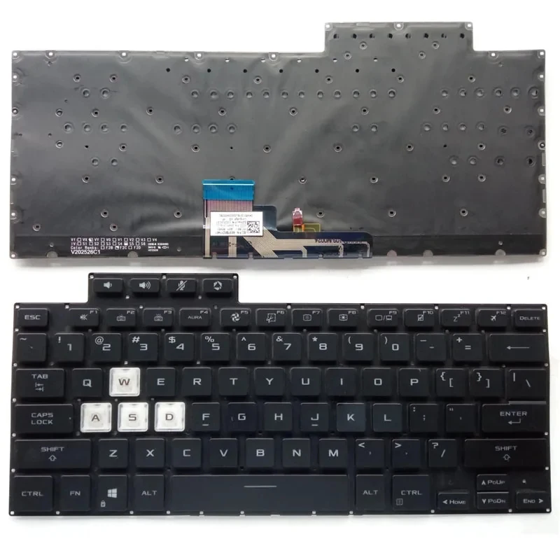 H+New Replacement Laptop Backlit Keyboard for ASUS for TUF Dash F15 FX516 FX516P FX516PM FX516PR Black US United States Edition