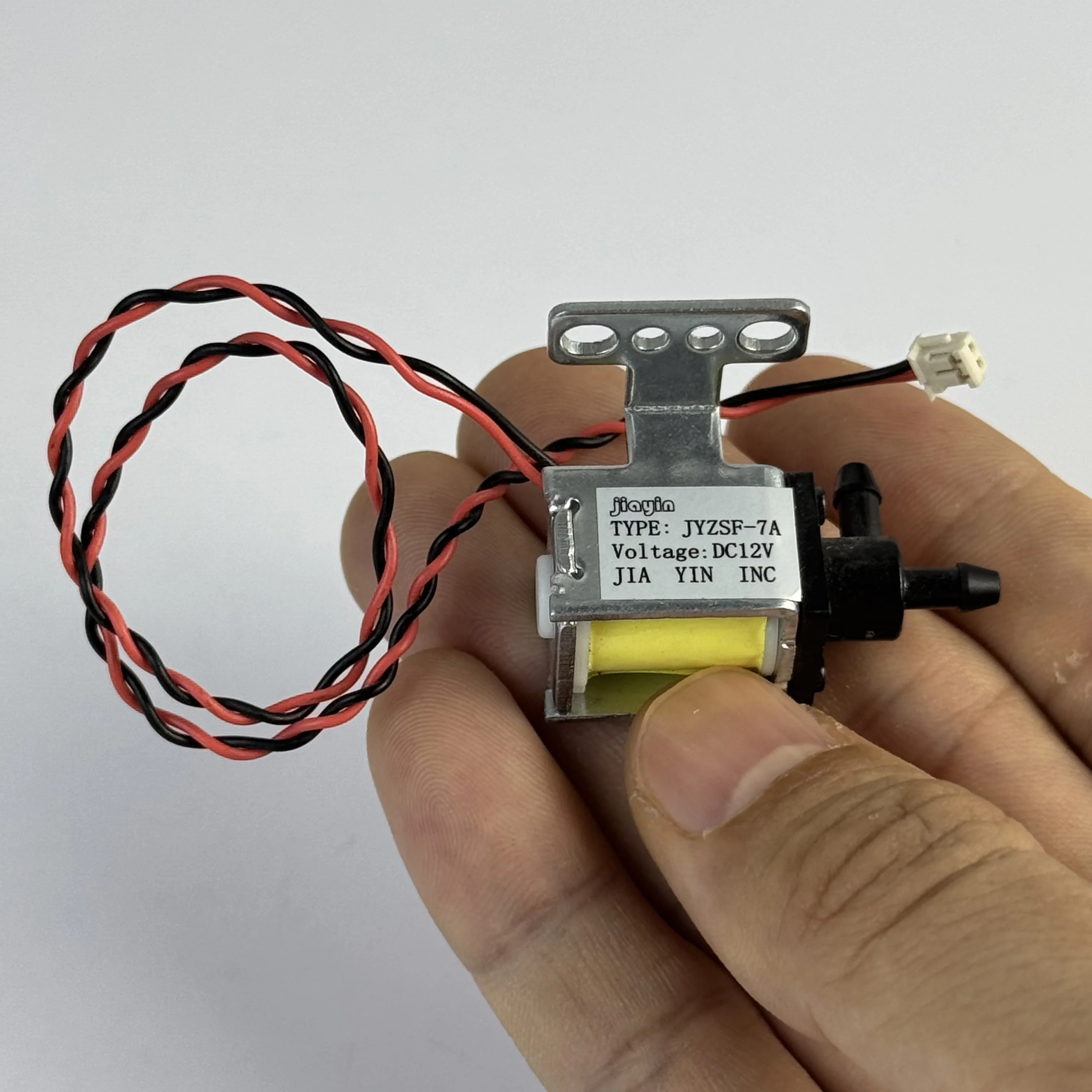 JIAYIN Micro Normally Open Electric Solenoid Valve DC 12V 2-Way Mini Air Water Valve Flow Control Valve for Cleaner Machine