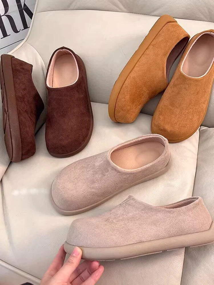 

Fashionable Men's Slip-On Convenience Couple Style Low Cut Casual Shoes round Toe Flat Bottom Rubber Outsole Spring Season