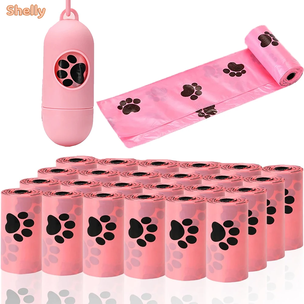 32 Rolls Poop Bag Dispenser Dog Poop Bags Holders for Leashes with Leak-Proof Poop Bags On The Go for Walking Dogs Outdoor