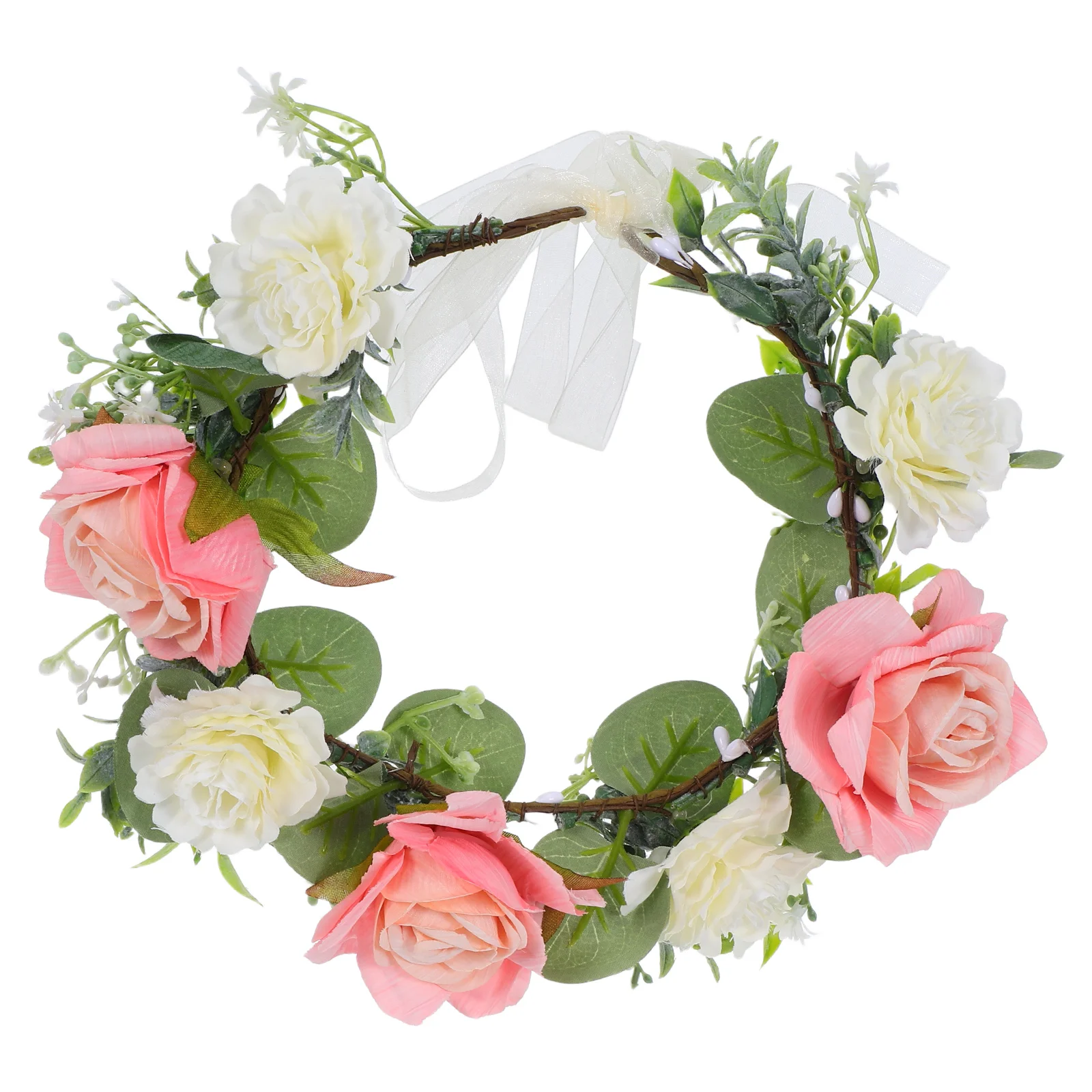 

Rose Wreath Headband Flower Garland Floral Costume Headbands Hair Accessories Bride Wedding Headgear