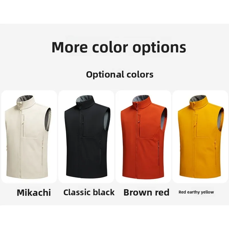 Outdoor Fashion Men's Fishing Casual Vest Warm Windproof Breathable Fleece Softshell Vest Unisex Clothing Dropshipping Available