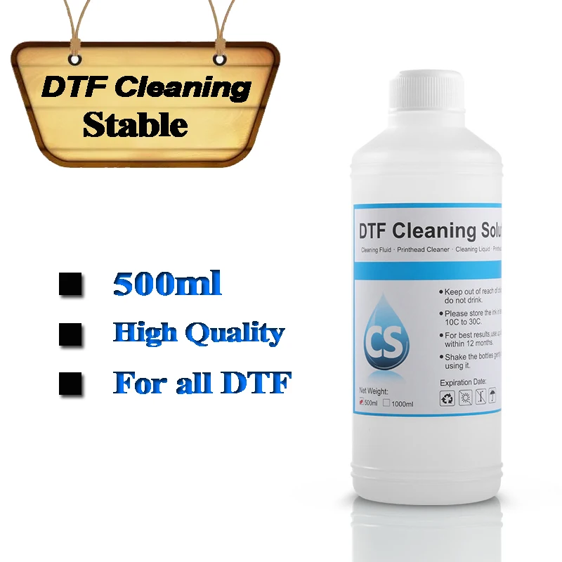 500ml DTF Cleaning Solution Print Head Cleaning Liquid Capping Station Cleaning Fluid Direct to Transfer Film Ink Cleaning