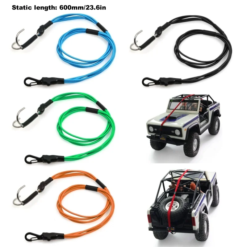 

1/10 RC Car Kinetic Winch Strap Elasticity Escape Rope Rescue Trailer Hook For Axial SCX10 CAPRA TRAXXAS TRX4 D90 TF2 WPL MN99S
