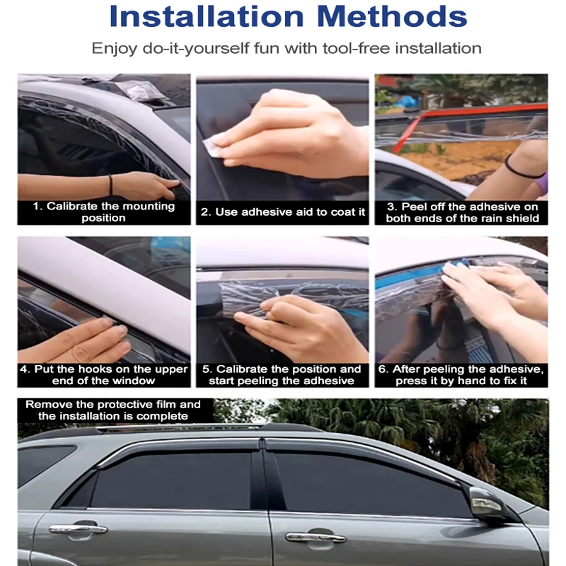 For Suzuki Vitara LY MK4 2016~2023 Escudo Side Window Visor Waterproof Rain Eyebrow Deflector Guards Car Accessories 2020 2021
