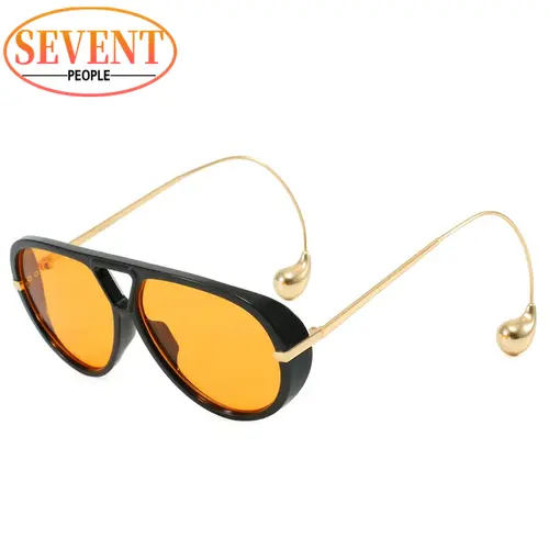 Oversized Oval Punk Pilot Sunglasses Women Big 2026 Luxury Brand Vintage Metal Frame Sun Glasses for Ladies UV400 Shield Eyewear - Image 8