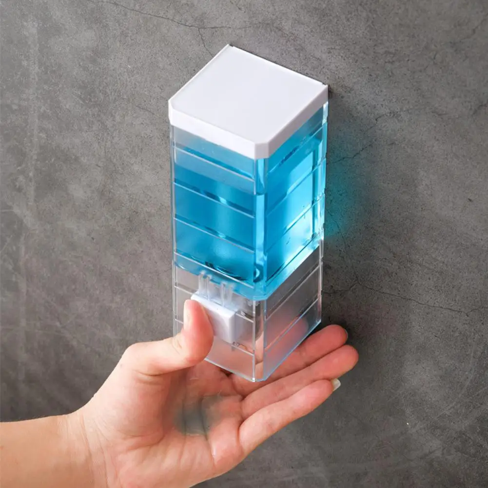 250ml Manual Dish Soap Dispenser Transparent Wall-mounted Bathroom Sanitizer Shampoo Shower Gel Container Bottle