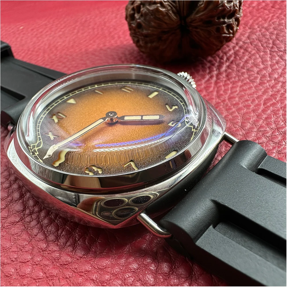 44mm Men\'s Automatic Mechanical Watch for NH35 Movement Super Glold Luminous Homage Retro Military Watch 24H Delivery