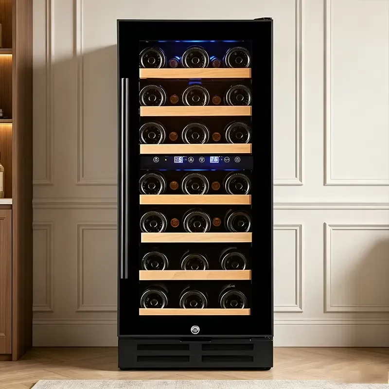 JiuFu Small Glass Wine Fridge Compressor Humidity Adjustment Built in Wine Storage Wine Cabinet