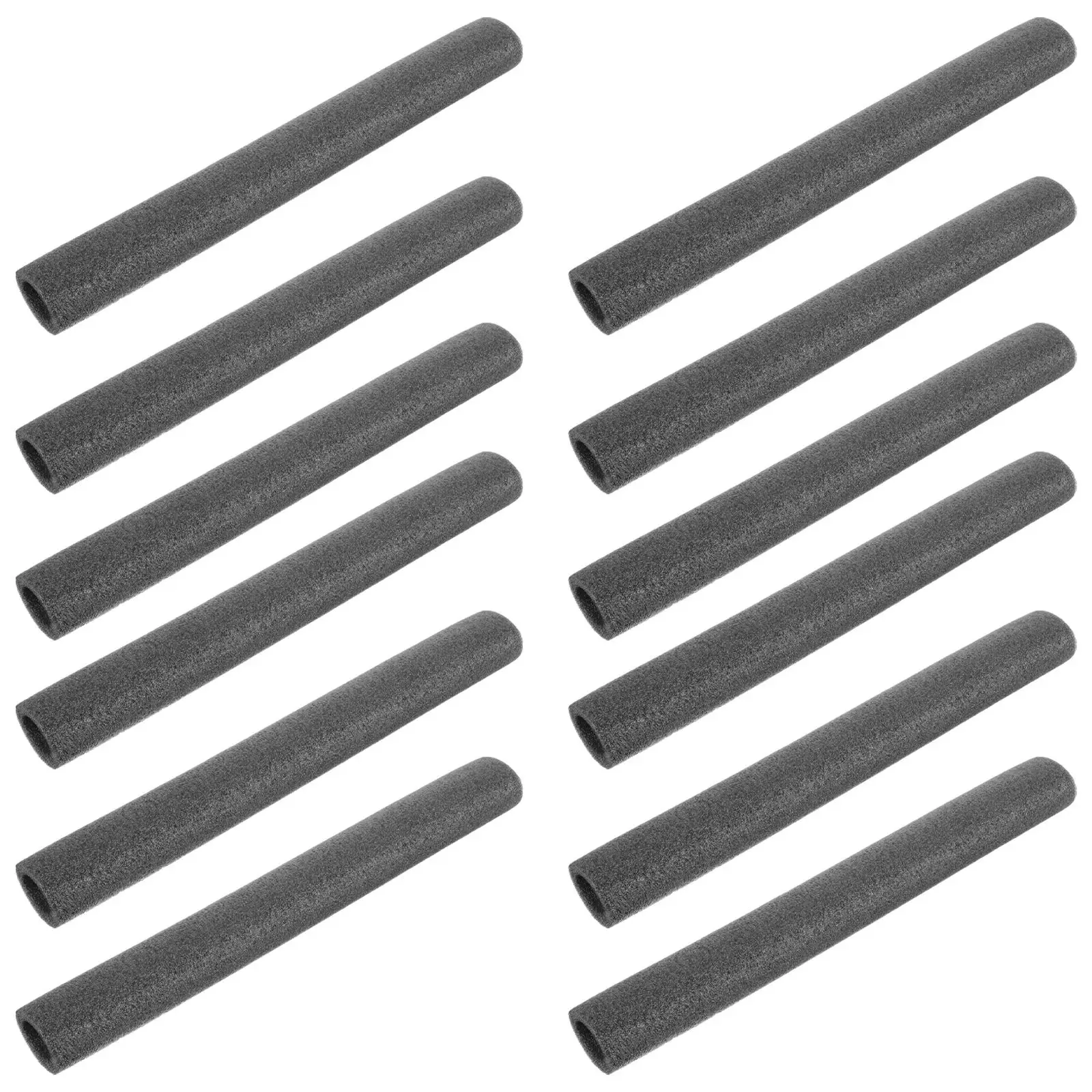 

12 Pcs Trampoline Sponge Pipe Accessories Pole Caps Leg Tube Post Cover Black Child