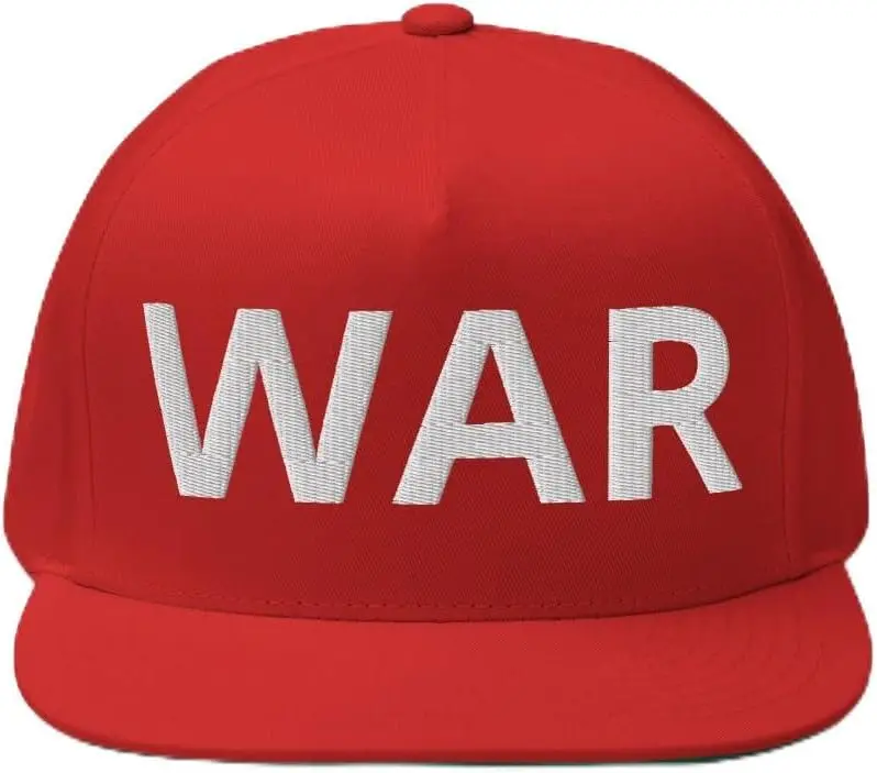 Dustin Poirier Marvin Hagler War Embroidered Snapback Hat - Structured Flat Bill Cap - War Hat