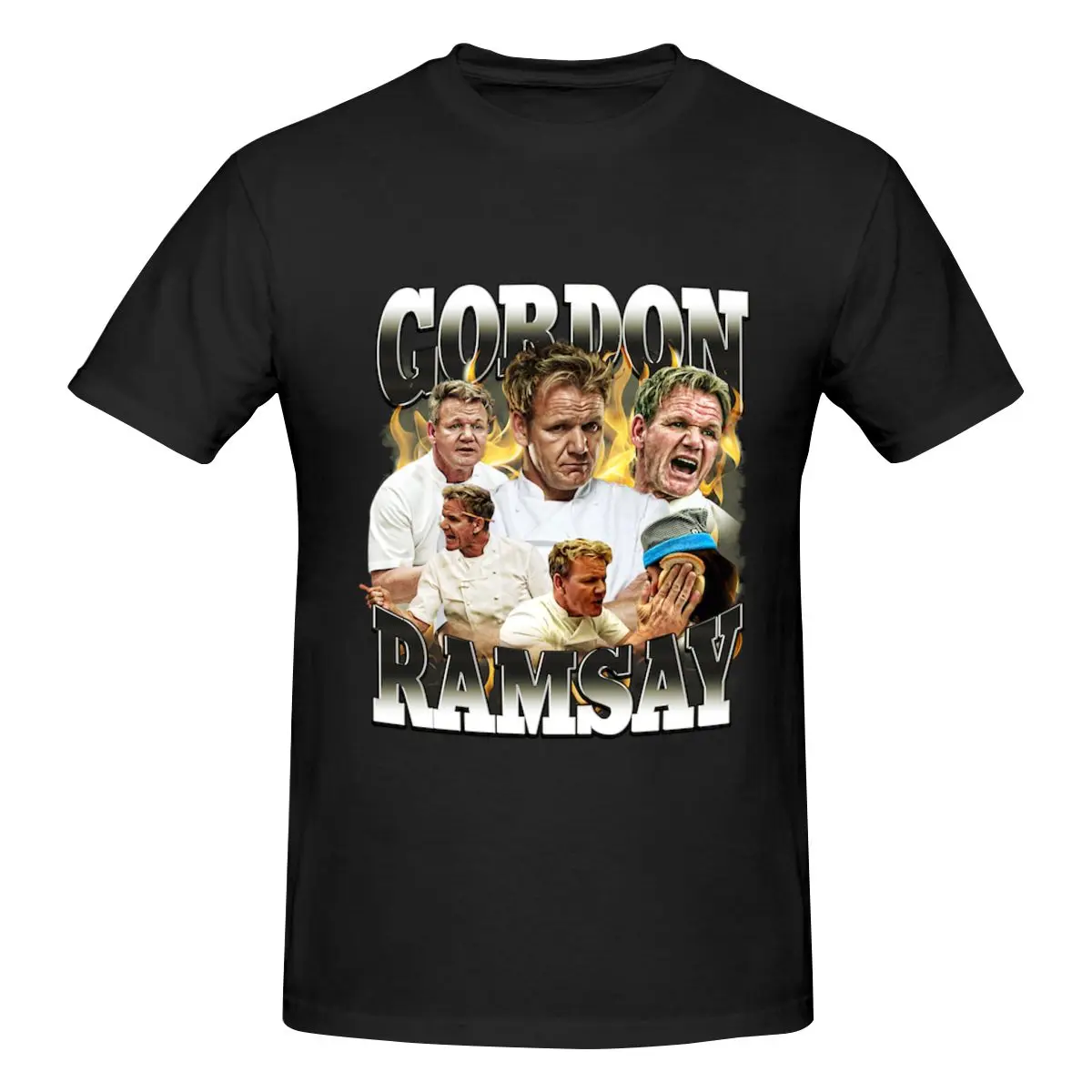 Funny Gordon Ramsay Bootleg Design Classic Men's T-shirt Printed Tops are loose and slim fit Women's T-shirts