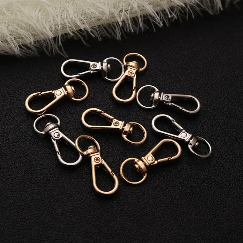 5pcs Metal Swivel Trigger Lobster Clasp Hook Key Chain DIY Bag Parts Metal Gate Spring Casual Hardware Handbag Hook