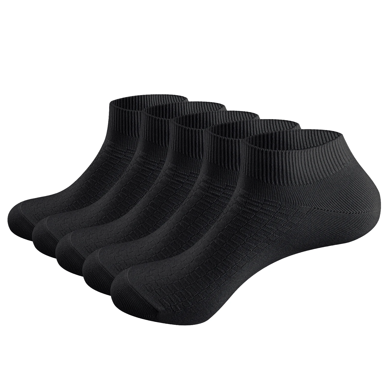 YUEDGE Men Ankle Bamboo Socks Lightweight Thin Low Cut Short Socks For Male Size 37-46