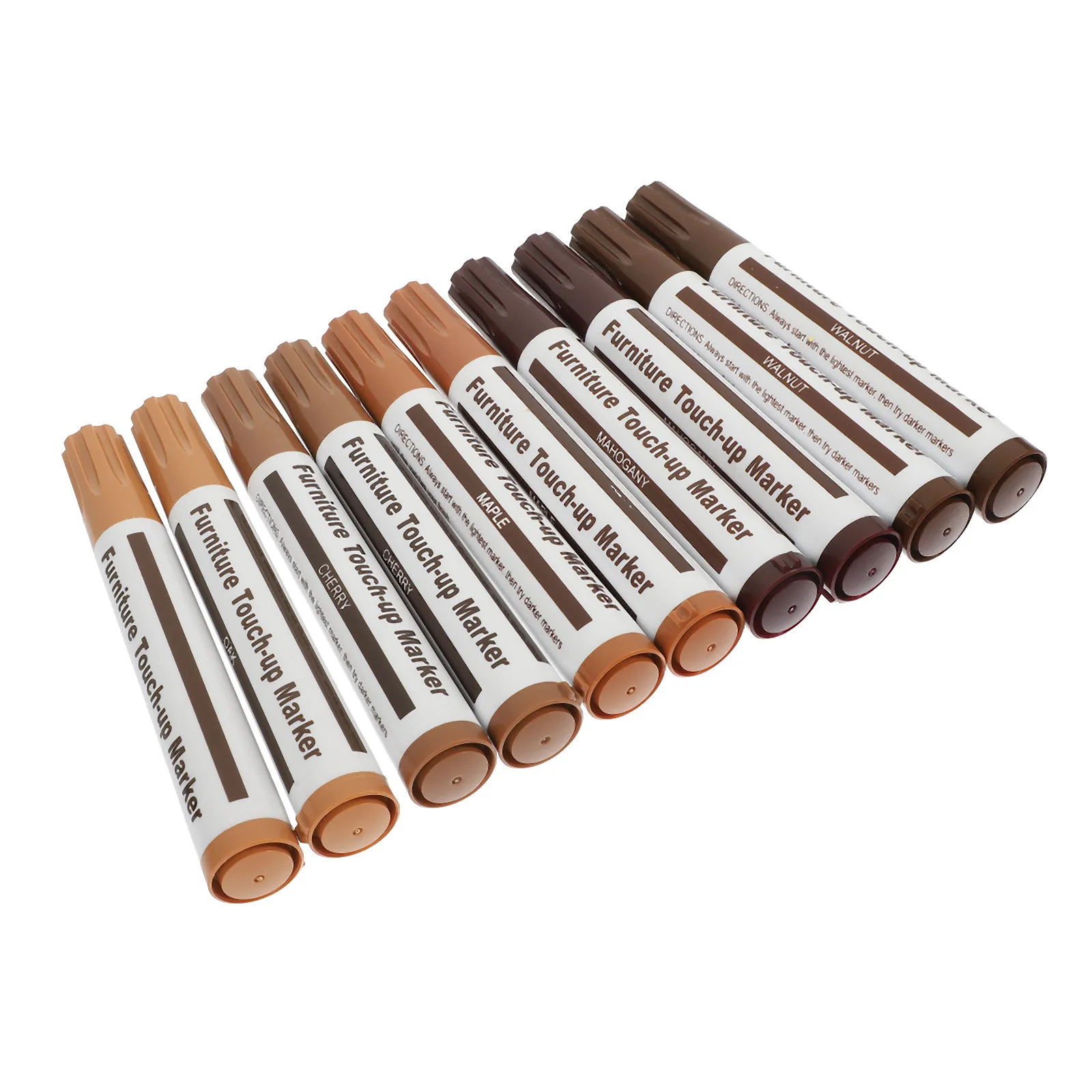

10Pcs Bright White Furniture Touch-Up Markers Waterproof Sun-Proof Fast-Drying Ergonomic Design for Wood Metal Glass Stone