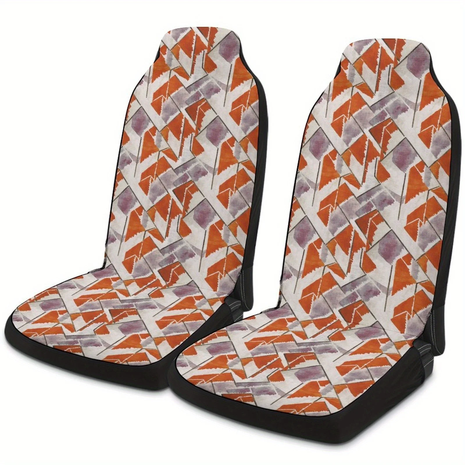A Set Of Two Bohemian Patterned Printed Car Covers Suitable For Most Vehicle Models.