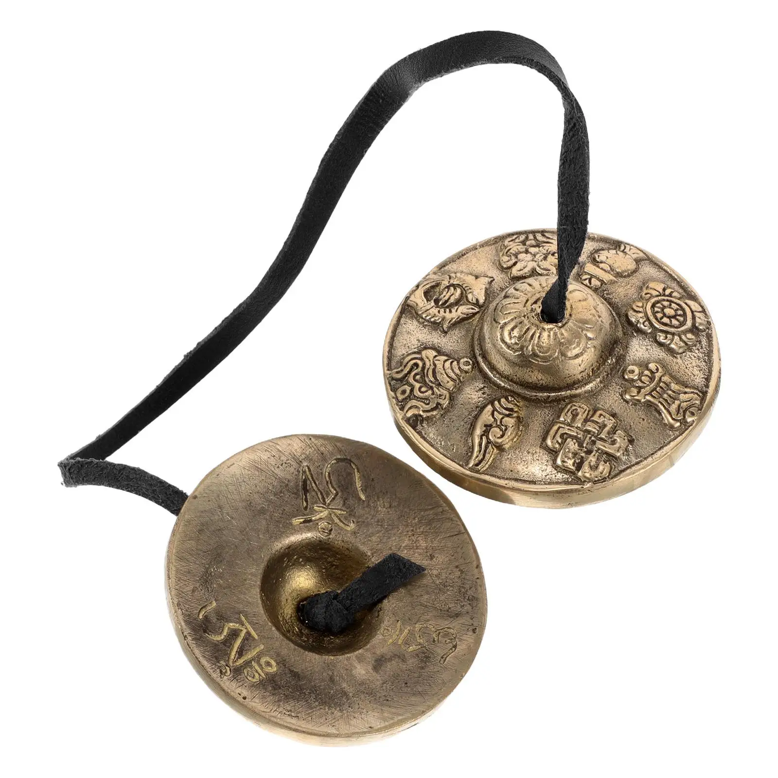 Nepal Bell Ringing Finger Cymbals for Adults French Golden Copper Mediation Accessories