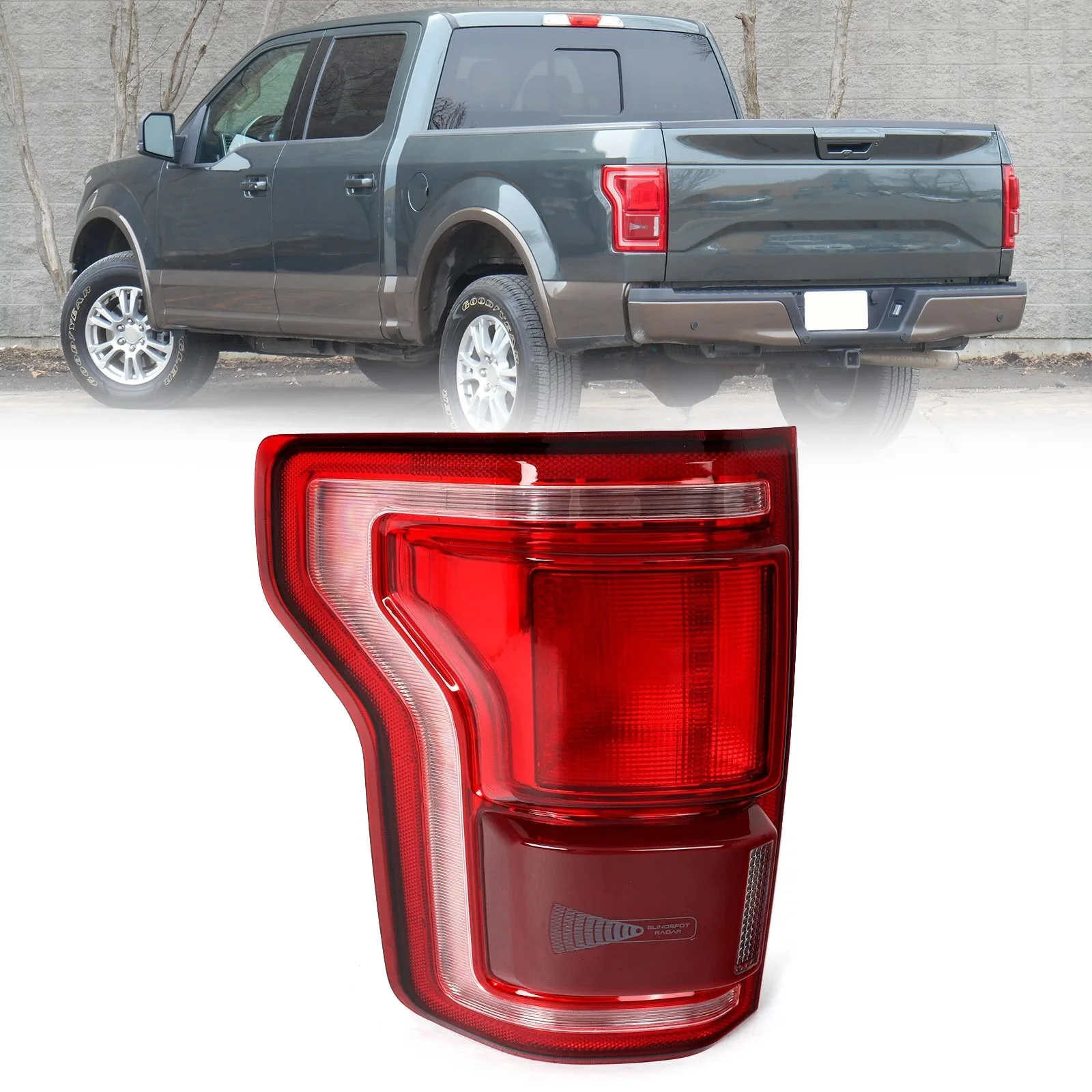 

Tail Light Left Driver LED W/Blind Spot Fit For Ford F-150 F150 2015 2016 2017