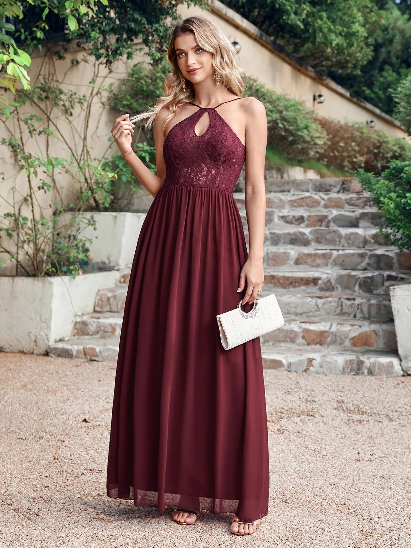 Sexy Lace Burgundy Evening Dresses Women Sexy Backless Spaghetti Straps Long A-line Formal Prom Party Gowns robe de soirée