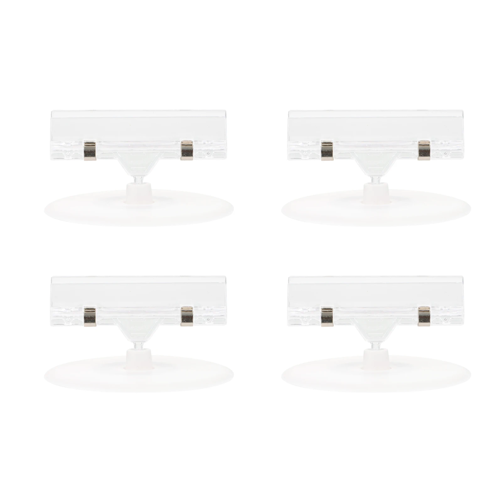 

4 Pcs Advertising Clips Shelf Price Tag Holder Lightweight Display Stand Label Clip Rack Pop Sign Menu Card