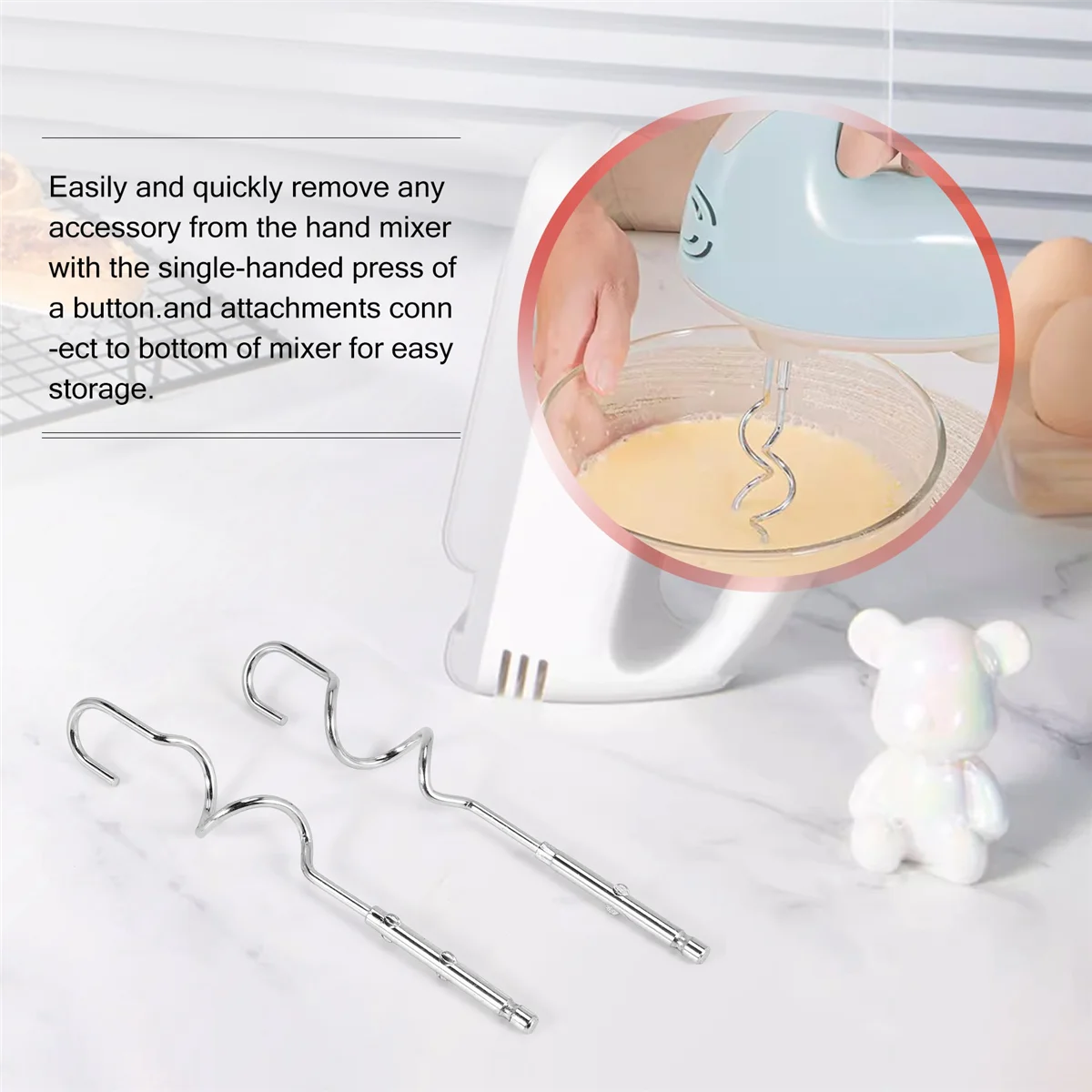 Экономичный электрический ручной миксер, 7-скоростной ручной венчик для яиц, кухонные палочки для яиц, крючки для теста GSY