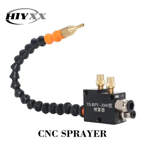 CNC Mist Coolant Sprayer Lubrication Spray System Fit 8mm Air Pipe Cutting Fluid Cooling Nozzle For CNC Lathe Milling Drilling