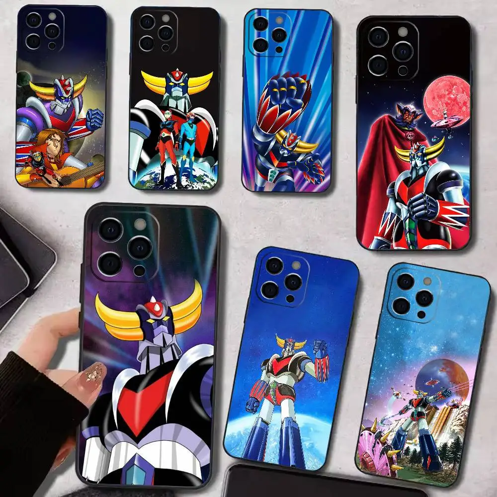 UFO R-Robot G-Goldorak Phone Case For IPhone 17,16,15,14,13,12,11,Plus,Pro,Max,Plus,XS,soft case Black silicone