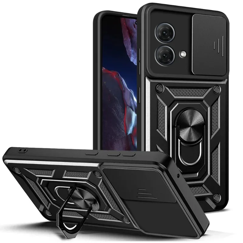 Shockproof Armor Bumper Metal Ring Case For MOTOROLA G84 G54 G14 E13 G73 G53 G13 G23 E22 G62 G32 G22 G52 G60 G30 G10 G51 G9 Play