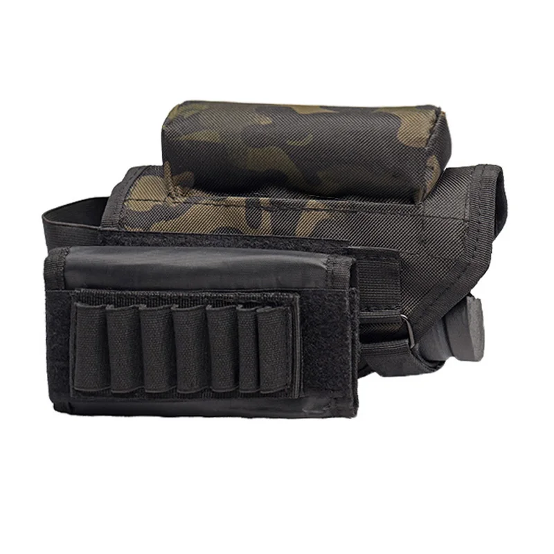Outdoor Hunting Accessories Rifle Gun Butt Stock Bag Tactical Cheek Rest Adjustable Rifle Gun Bullet Magazine Holder