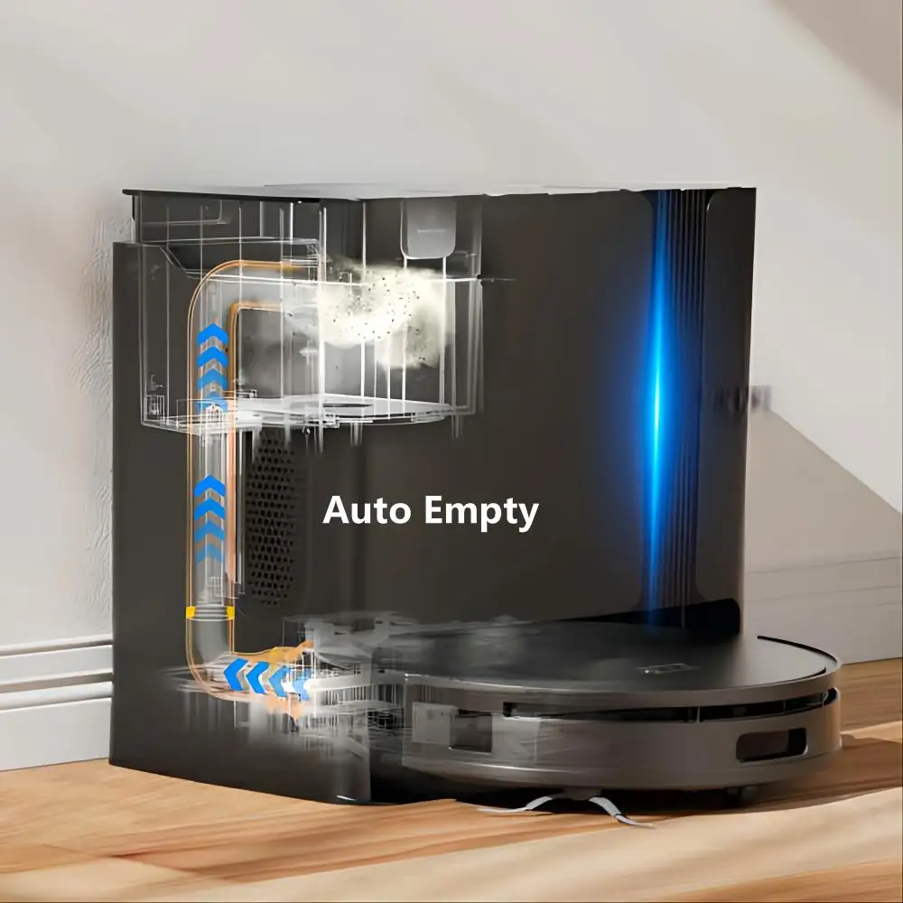 مكنسة كهربائية روبوتية ممتازة 3 في 1 لعام 2025 - مكنسة وممسحة للفندق/المكتب (شفط عالي الطاقة، شحن تلقائي، وضع هادئ)