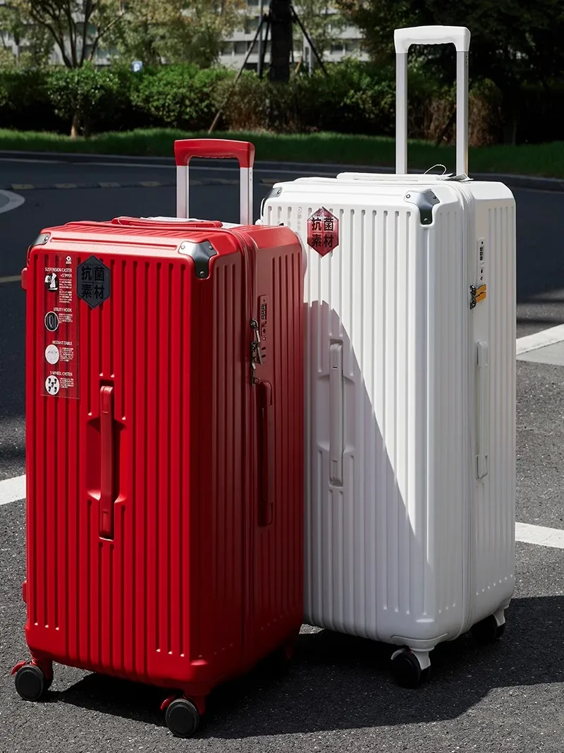 Valise de voyage rectangulaire de grande taille, bagage à main PC, valise à roulettes avec cinq roues tournantes, 20 \