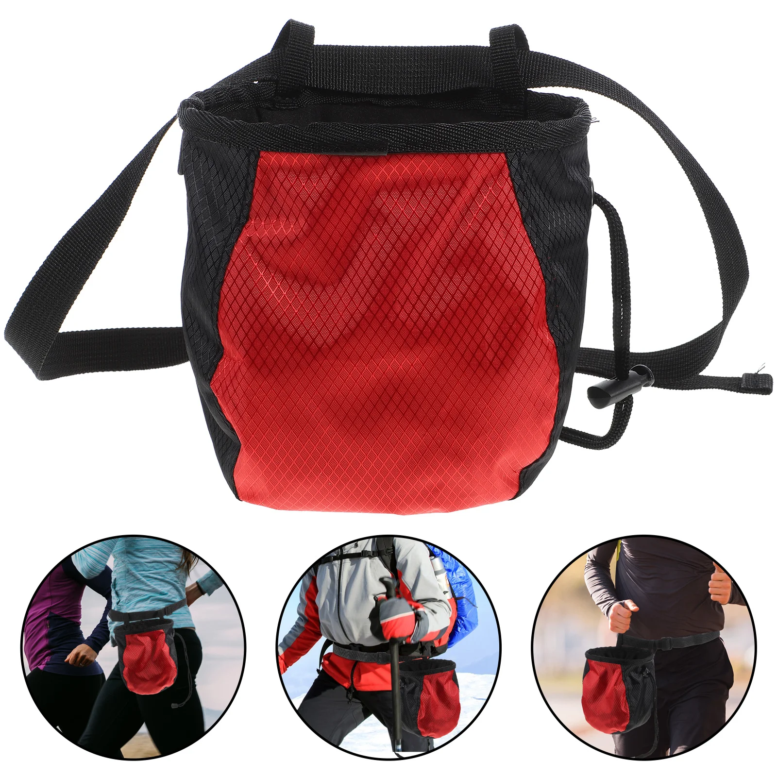 

Chalk Bag For Climbing Bouldering Gymnastics Weightlifting Portable Adjustable Waist Chalk Bucket Climbing Gear Accessory