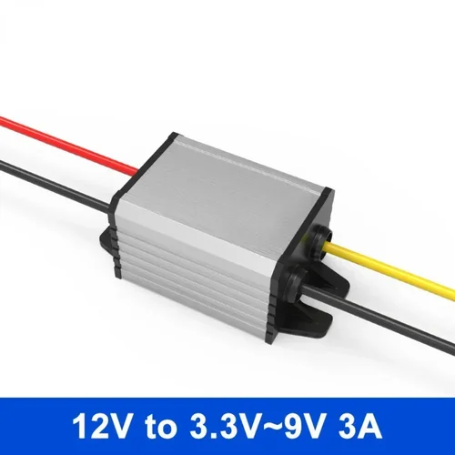 Fuente de alimentación de 12V a 9V, 7,5 V, 6V, 5V, 4,2 V, 3,7 V, 3,3 V, 3A, dispositivo reductor, módulo de potencia CE, transformador de coche, CC, resistente al agua