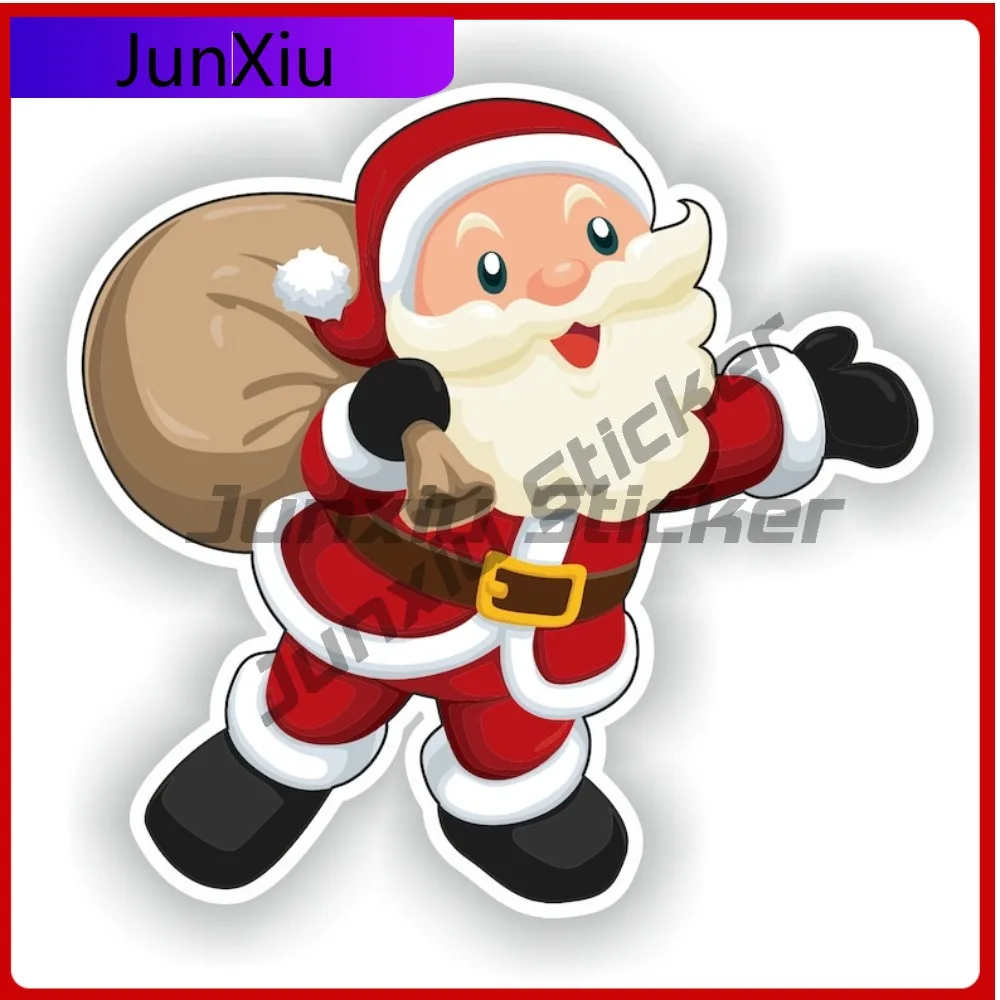 

Santa Christmas Vinyl Exterior Stickers Accessories Motorcycle Stickers Waterproof Car Window Decals For Electric Scooter Access