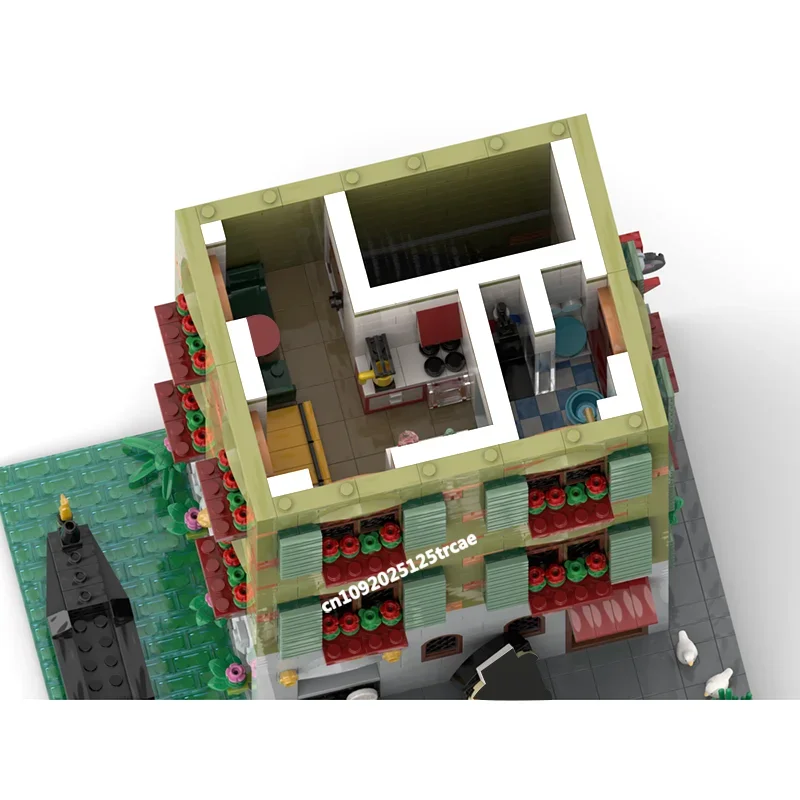 2899 PCS City ขายร้อน Street View Moc Modular Pizzeria บันทึก Store Building Block Diy ไอเดียสร้างสรรค์ของเล่นเด็กของขวัญ