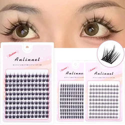 10 Row 5D Mink Manga Lashes Individual Eyelashes Mix Clusters Korean Daily Make Up Segmented Lash Extension Comic Eye