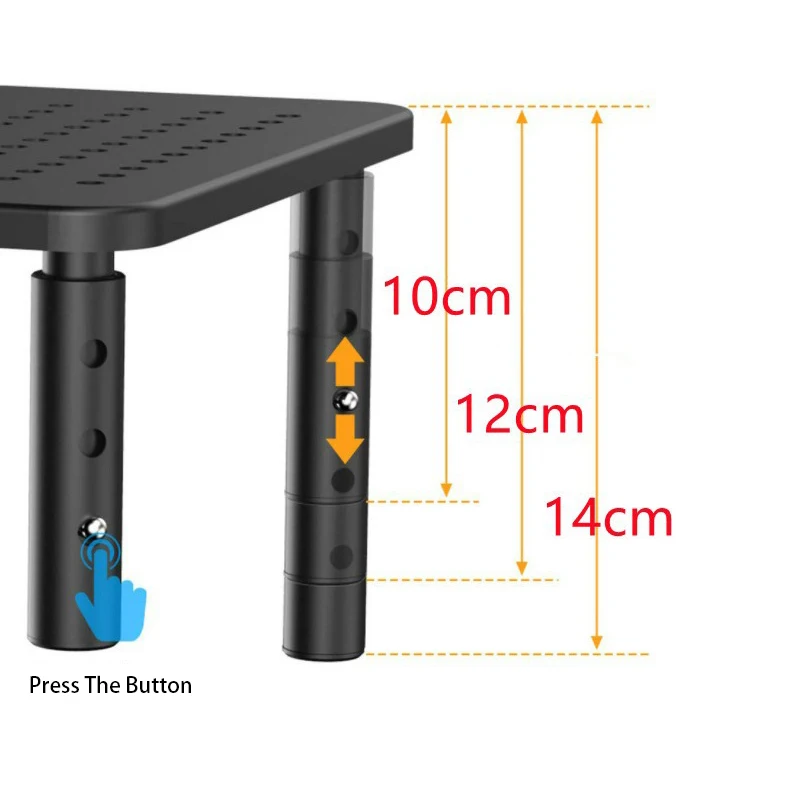 Imagem -05 - Computador Elevado Ajustável Rack Almofada do Assento Monitor Riser Desktop Stand Tela Plana Laptop Prateleira Printer Titulares Racks