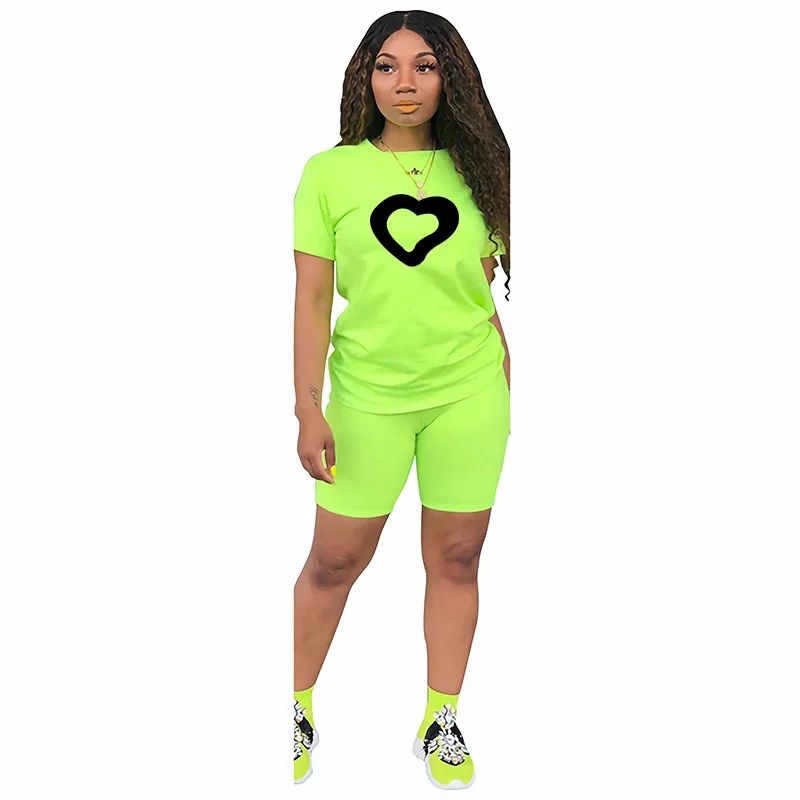 Women Tracksuit New Quality Casual Woman Clothing Summer Two Piece Set for T-Shirts O-Neck Shorts Daily Short Sleeve Hot Sales