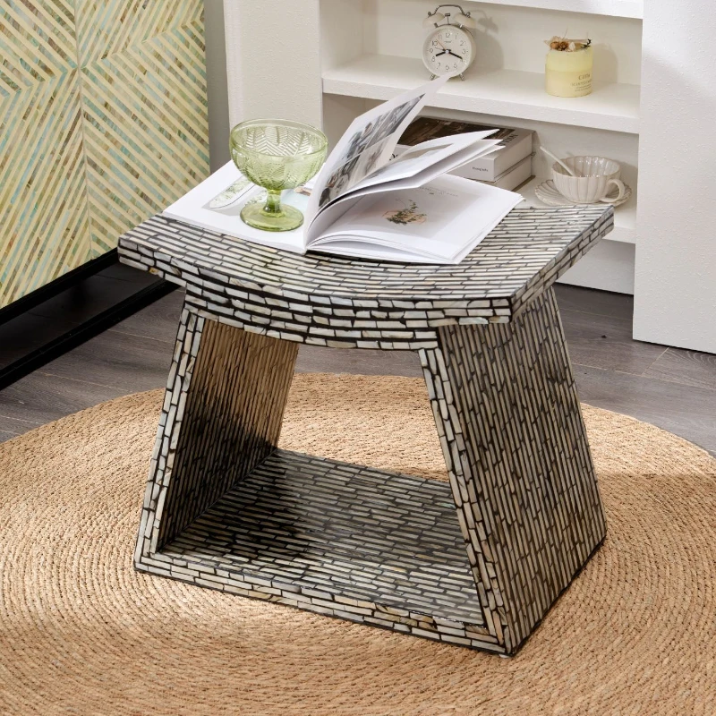 Nordic home creative simple stool pier shell coffee table sofa edge ornament door change shoes