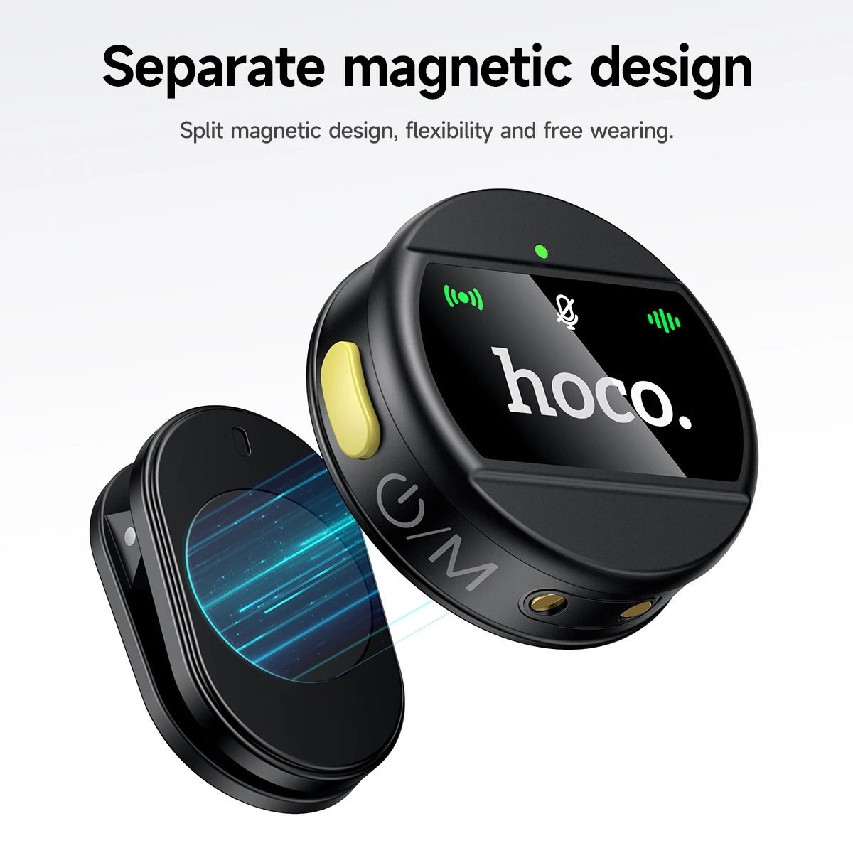 HOCO L22 2-in-1 Wireless Digital Microphones Magnetic Lavalier For iPhone Type-C Samsung Smart Mobile Phone TK Audio Live Device view 2