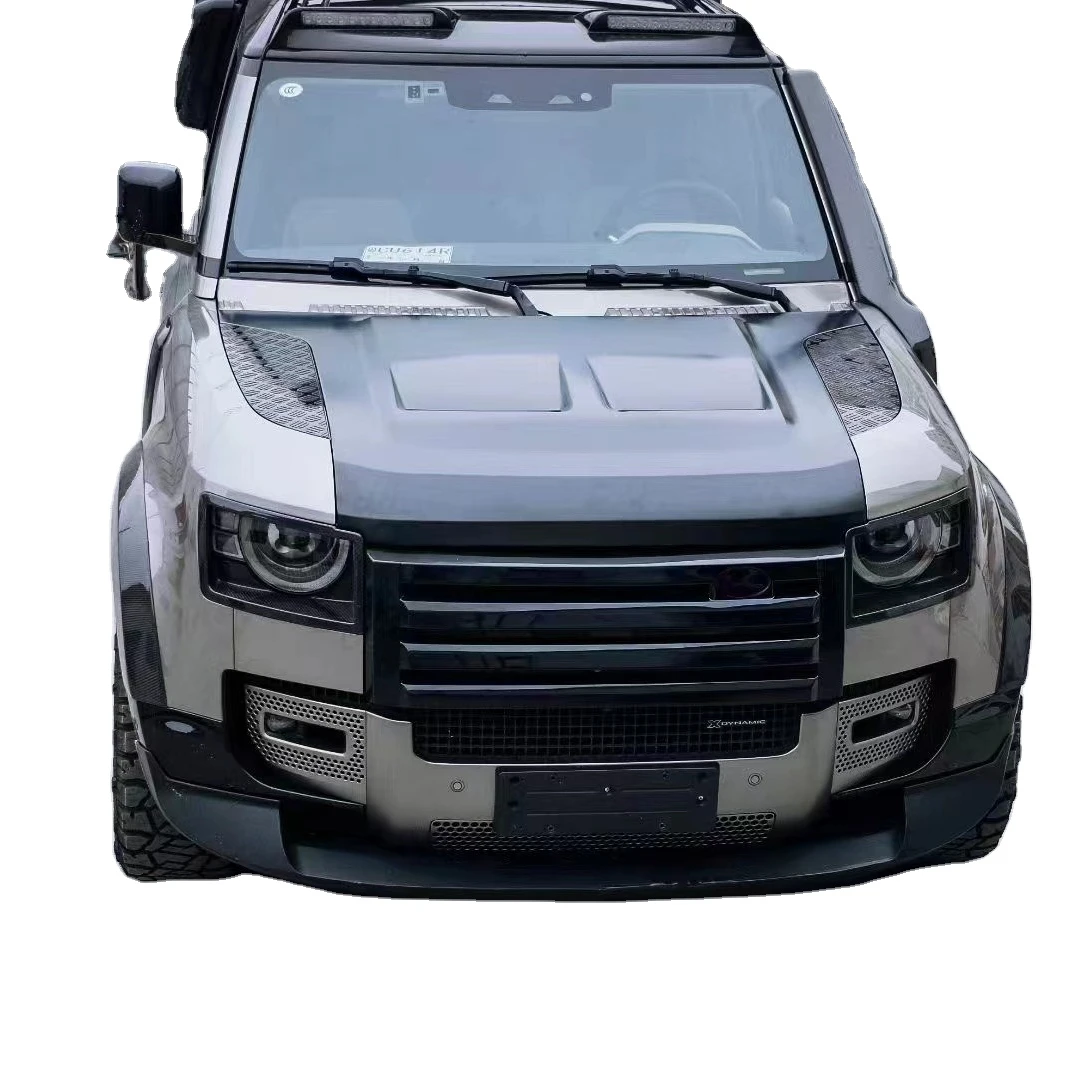 

Carbon fiber hood for Land Rover Defender material upgraded SVR style cover