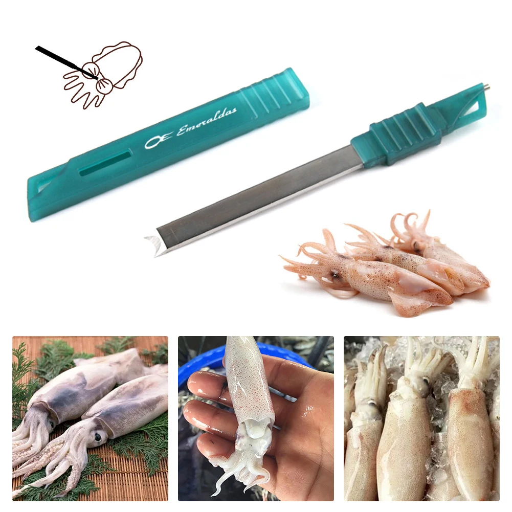 Squid Knife Plier Stainless Steel Squid Killers Spikes Tool Fishing Accessories for Cuttlefish Fishing Correct Squid Jig Hook