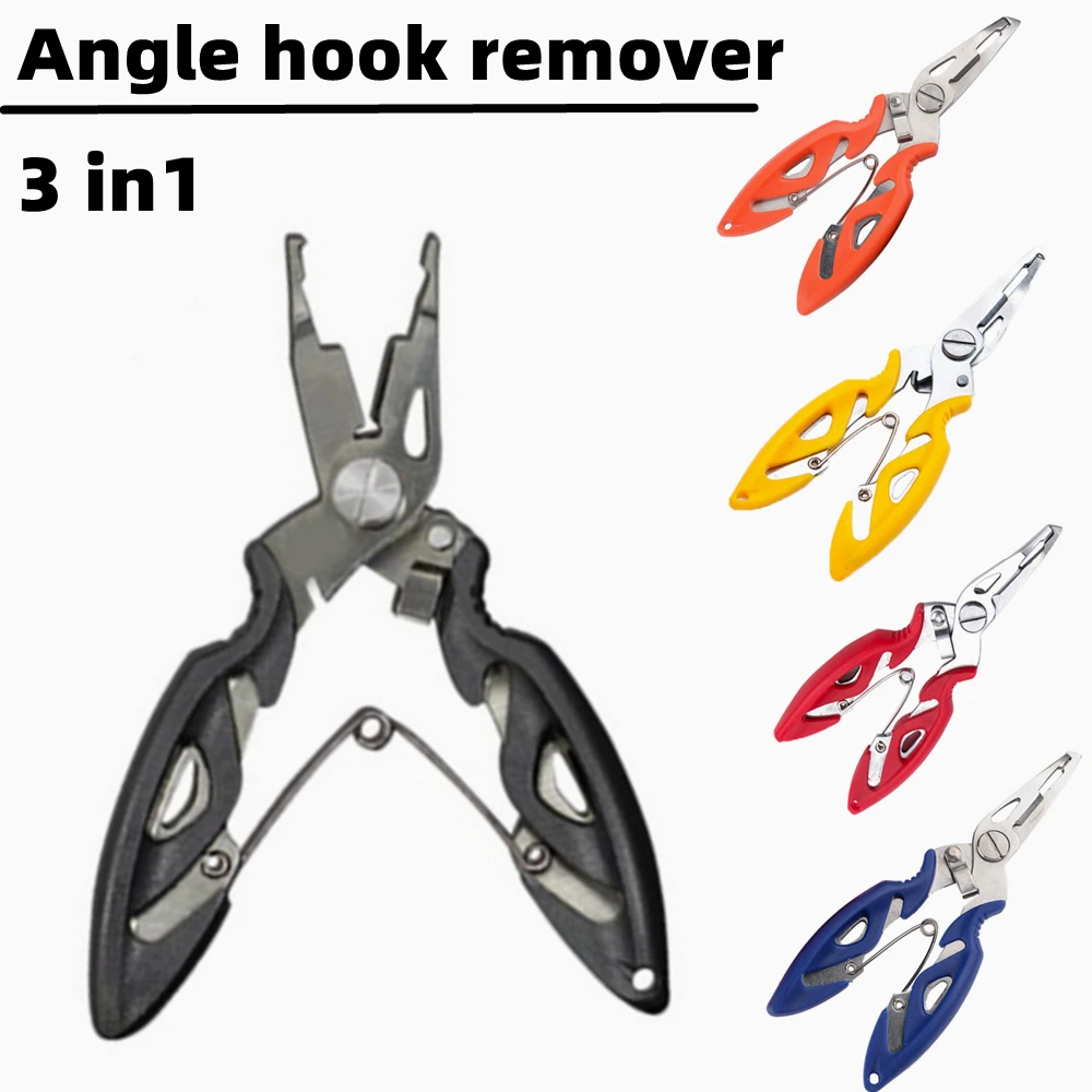 Angle hook remover Split Ring Opener tackle Control Fisherman Fish Plier fly Line Wire multi Tool lure bait Cutter Braid scissor