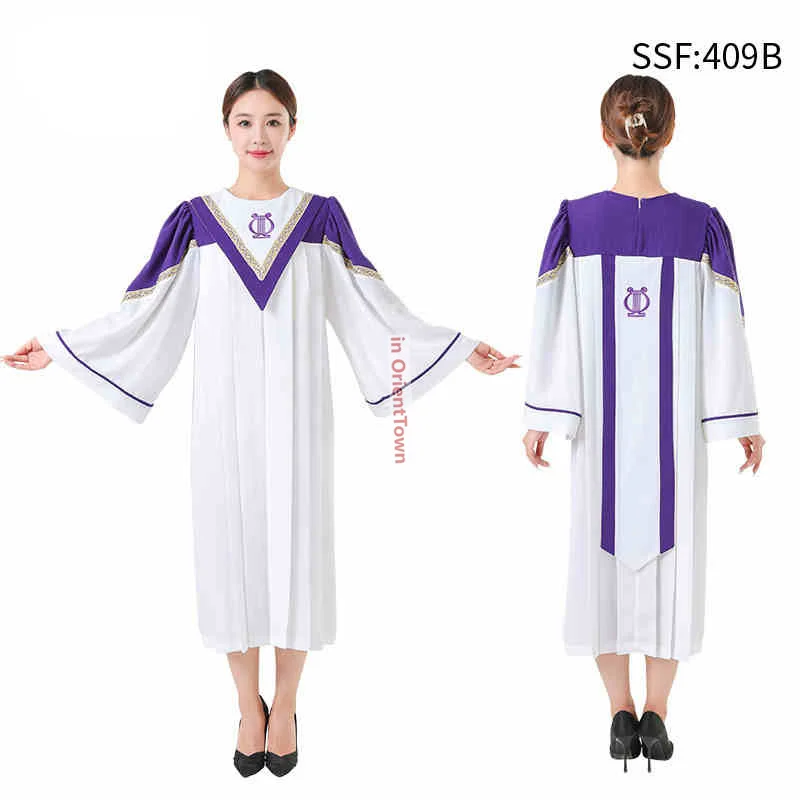 Abbigliamento Poesia Corale Indossare Hoge Kwaliteit Israël Vaticano Kerk Hymn Zing Kleding Kerk Oracle Koor Jurk Gewaad JT008
