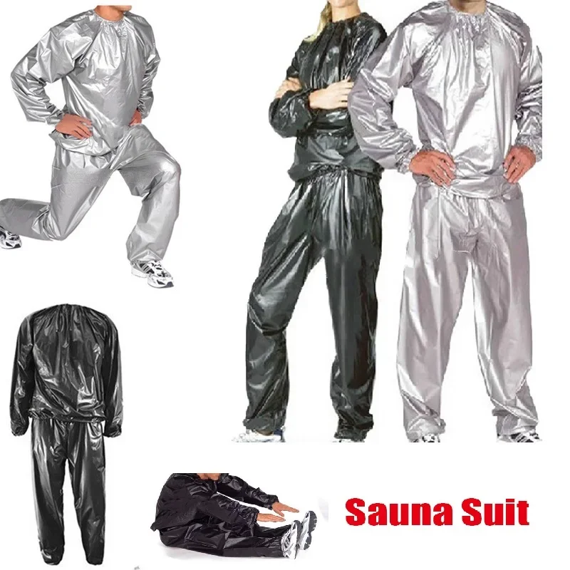 

Heavy Duty Sweat Suit Sauna Exercise Gym Fitness Weight Loss Anti-Rip Suit M-3XL