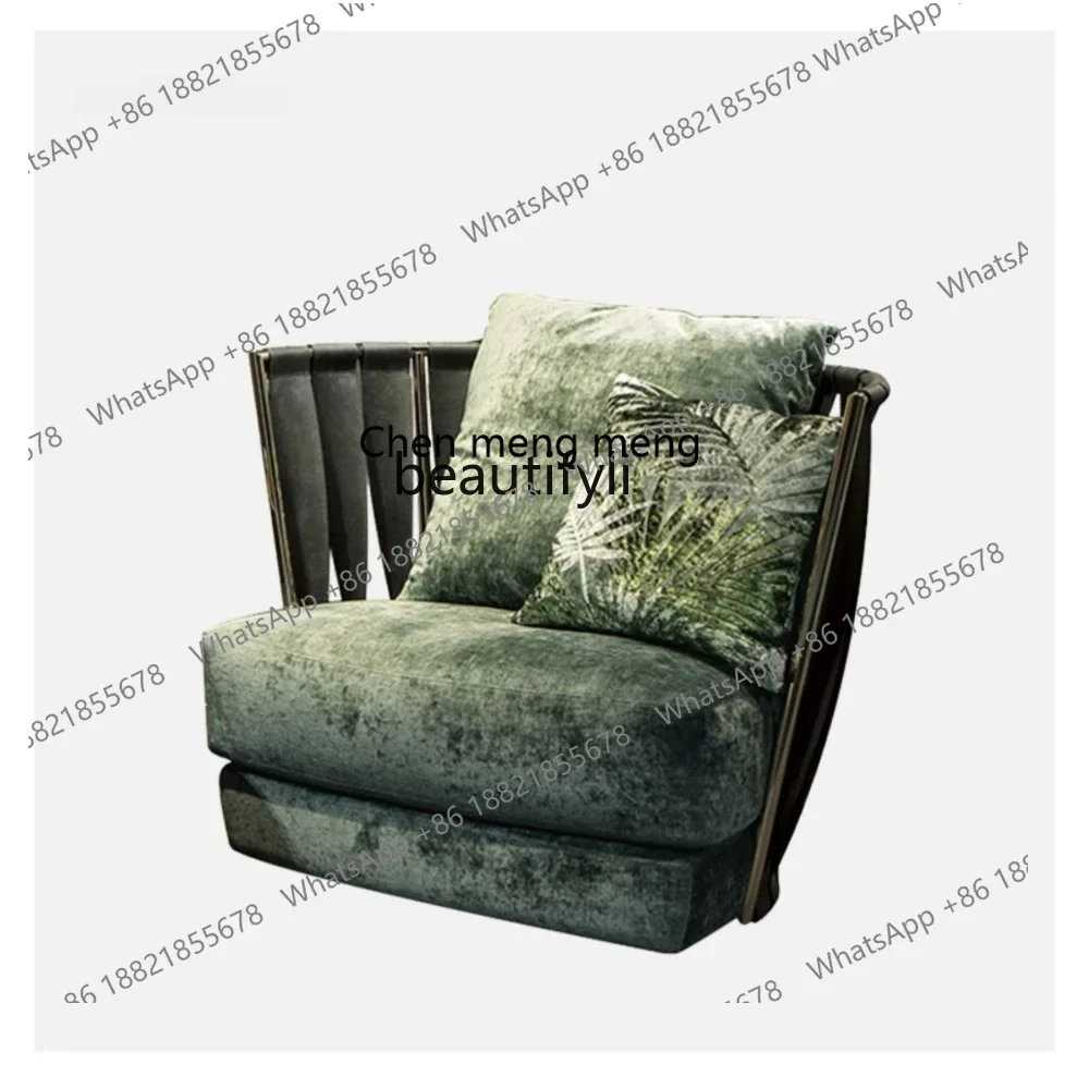 

new styleCouch Italian Light Luxury Sofa Combination Modern Minimalist Single Sofa Balcony Leisure Chair ss 7304