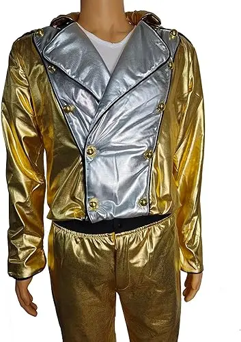 Gold Jacket Paired With Long Pants For World Tour Gold Medal Costumes