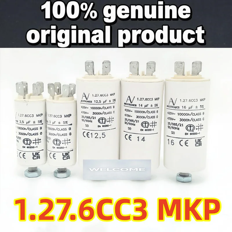1pcs 100% Original ARCOTRONICS AV1.27.6CC3 MKP Starting Capacitor 2.5/3/4/5/6.3/8UF/10/12/12.5/14/16/20/25uf ABB Motor